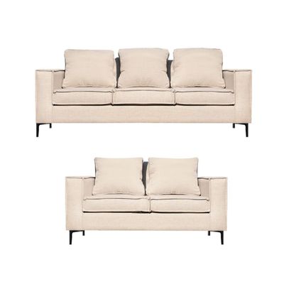 Living 32 urbano  beige con resortes pocket