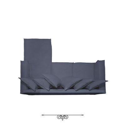 Imagen 2 del producto Sofa Intercambiable Baco 5 Cuerpos Gris Azul Resorte Pocket