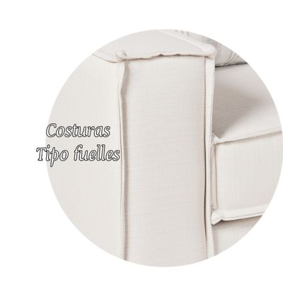 Imagen 2 del producto Living 311 Baco seccional mas 2 poltronas color crudo resortes pocket