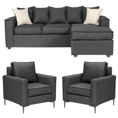 Imagen 2 del producto Living 311 lehmann marengo seccional resortes + 2 poltronas resortes