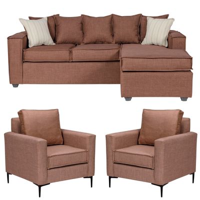 Imagen 2 del producto Living 311 lehmann cafe seccional resortes + 2 poltronas resortes