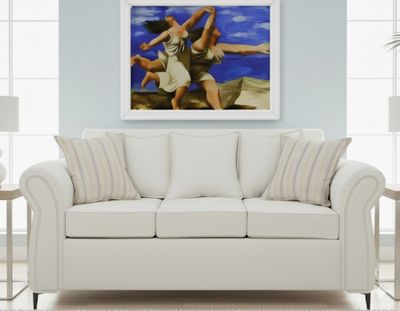 Imagen 2 del producto Living Singapur 311 blanco sofa 3 cuerpos + 2 poltronas resorte