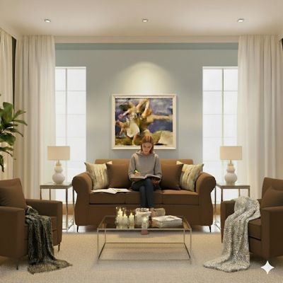 Living Singapur 311 cafe sofa 3 cuerpos + 2 poltronas resortes