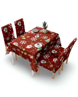 Imagen 1 del producto SET Mantel más 6 fundas de sillas antimanchas navideño 140x220 cm 08