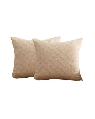 Imagen 2 del producto JUEGO DE 2 FUNDAS DE TERCIOPELO TRENZADO BEIGE