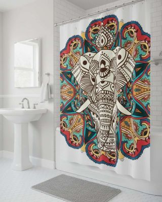 Imagen 2 del producto Cortina de Baño Tela Género + Forro Impermeable