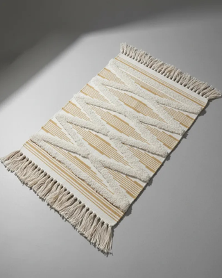 Imagen 2 del producto Pack de 2 Alfombra de Lino Bajada de Cama estilo Boho medida 60 cm x 90 cm A6