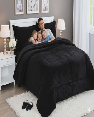 Imagen 2 del producto Plumón Cubrecama Chiporro 1.5 plaza Extra Cálido Invierno Premium negro