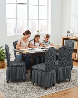 Imagen 2 del producto JUEGO DE 6 FUNDAS DE SILLA TEJIDO 3D M10