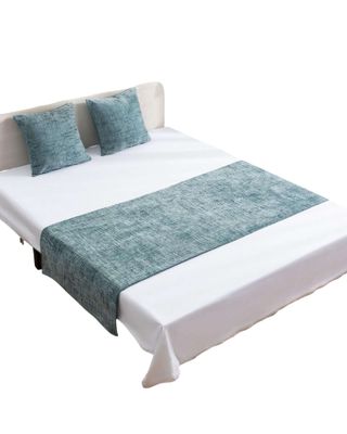 PIECERA SIN FUNDAS 2 PLAZAS MODELO CHENILLE TURQUESA