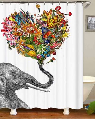 Imagen 2 del producto Cortina de Baño Tela Género + Forro Impermeable c12