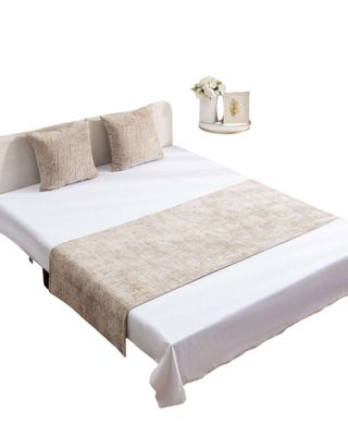 PIECERA CON 2 FUNDAS MODELO CHENILLE BEIGE