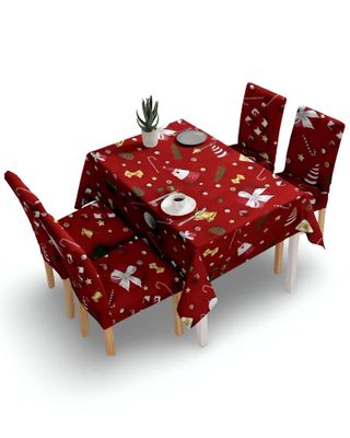 Imagen 2 del producto SET Mantel más 6 fundas de sillas antimanchas navideño 140x220 cm 02
