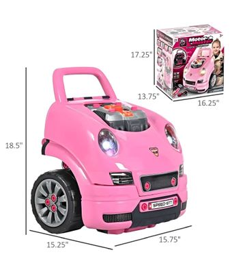 Auto Para Reparar Con Luces Sonidos Y Accesorios Rosa