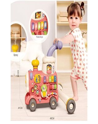 Imagen 2 del producto Caminadora Tren 3 en 1 para bebés Rosada 22n3