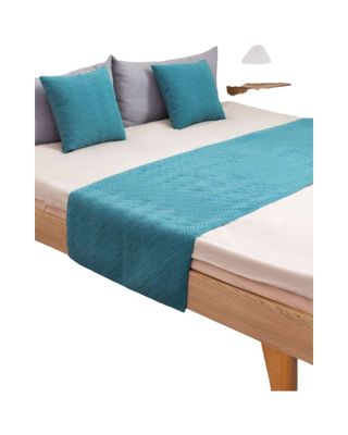 Imagen 2 del producto Set de Pieceras Plush + Fundas de Cojin 45×45 turquesa