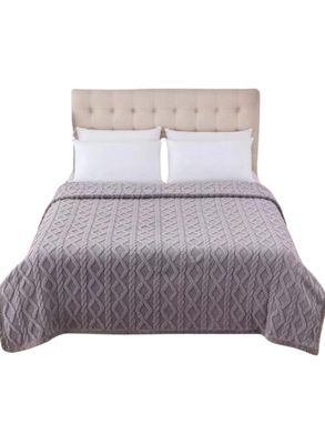 FRAZADAS CON SHERPA CON DISEÑO TEXTURIZADO -2