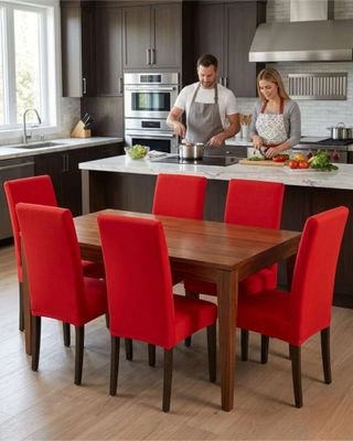 Imagen 2 del producto JUEGOS DE 6 FUNDAS PARA SILLAS CON DISEÑO ELASTICO M13