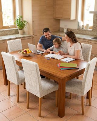 Imagen 2 del producto PACK DE 6 FUNDAS DE SILLAS DISEÑO TEXTURIZADO DE HOJAS