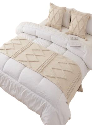 SET DE PIECERA MAS 2 FUNDAS BOHO ELEGANTES TH13