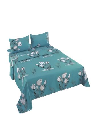 Imagen 2 del producto SET DE SABANAS DISEÑO ESTAMPADO 2 PLAZAS TURQUESA