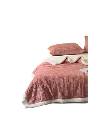 Imagen 2 del producto FRAZADA MANTA CON CHIPORRO 2 PLAZA ROSA