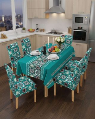 Imagen 1 del producto Juego De Mantel Antimanchas 140x220 + 6 Fundas De Silla 18