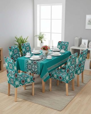 Imagen 2 del producto Juego De Mantel Antimanchas 140x220 + 6 Fundas De Silla 18