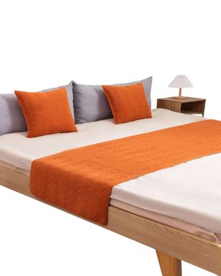 PIECERA CON 2 FUNDAS ELEGANTE NARANJA