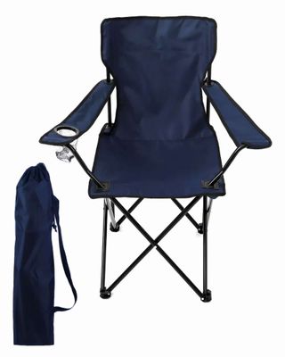 Imagen 1 del producto Pack de 2 Sillas De Playa o Camping Plegable con Porta Vaso Azul Oscuro