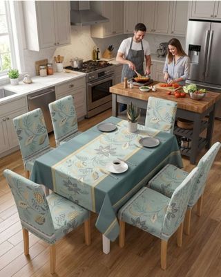 Imagen 2 del producto Juego De Mantel Antimanchas 140x220 + 6 Fundas De Silla 05