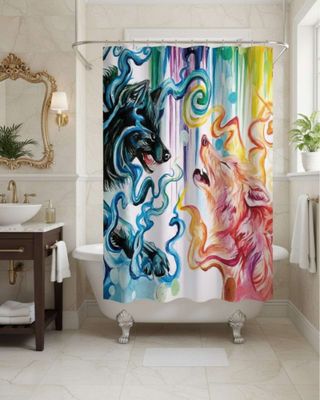 Imagen 2 del producto Cortina de Baño Tela Género + Forro Impermeable c29