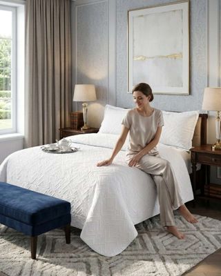 Imagen 2 del producto Quilt de Verano Transpirable, Ligero y Elegante 2 plaza Blanco