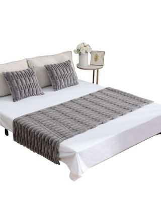 PIECERA CON 2 FUNDAS DISEÑO BAMBU GRIS