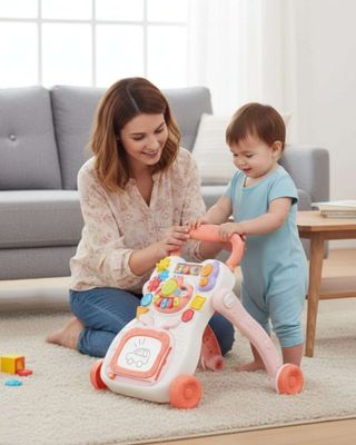 Imagen 2 del producto Caminador andador musical interactivo para bebes rosado