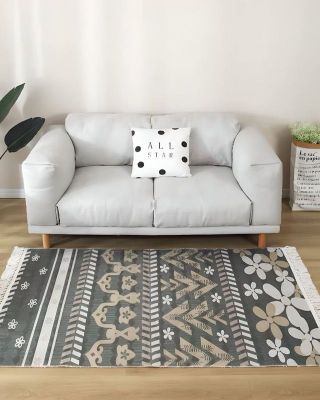 Imagen 2 del producto ALFOMBRA DE LINO 160 X 200 ELEGANTES CON FLECOS A01