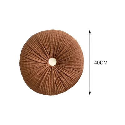 Imagen 2 del producto SET DE 4 COJINES DISEÑO BOTON COLOR CAFÉ