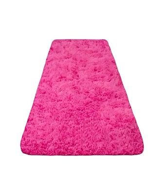 Imagen 2 del producto Pasillera alfombra peluda liviana 70x150 ultra suave FUCSIA