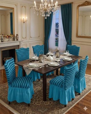 Imagen 1 del producto JUEGO DE 6 FUNDAS PARA SILLAS DISEÑO TURKA DE LINEAS M5