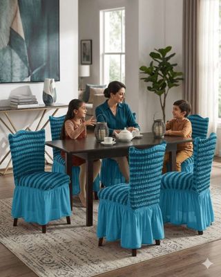 Imagen 2 del producto JUEGO DE 6 FUNDAS PARA SILLAS DISEÑO TURKA DE LINEAS M5