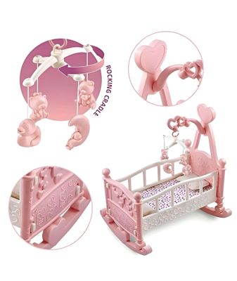 Imagen 2 del producto Cuna Mecedora para Muñecas con Móvil Musical