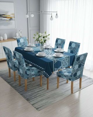 Imagen 1 del producto Juego De Mantel Antimanchas 140x220 + 6 Fundas De Silla 19