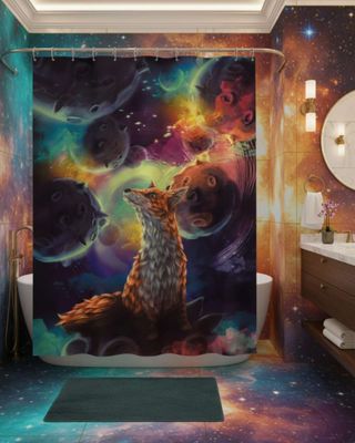 Imagen 2 del producto Cortina de Baño Tela Género + Forro Impermeable c32