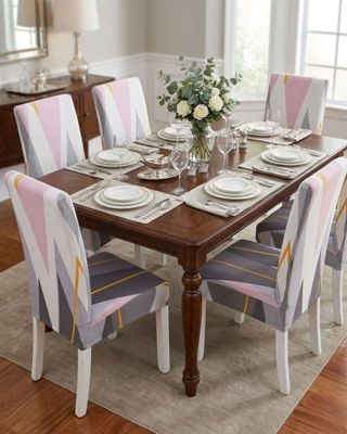 Imagen 1 del producto JUEGOS DE 6 FUNDAS PARA SILLAS CON DISEÑO ELASTICO M10