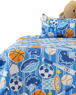 Imagen 1 del producto Cubrecama Quilt primavera verano azul pelotas