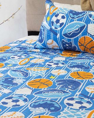 Imagen 2 del producto Cubrecama Quilt primavera verano azul pelotas