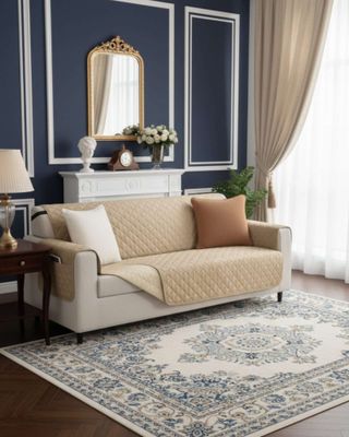 Imagen 2 del producto Cubre sillon reversibles con bolsas 3 Cuerpos beige