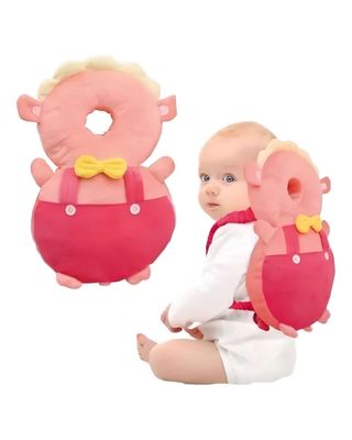 Imagen 2 del producto Protector De Cabeza Para Bebé Con Correa Para El Pecho rosa