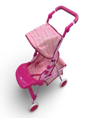 Imagen 2 del producto COCHE MUÑECA METALICO GRANDE DISEÑO ROSADO