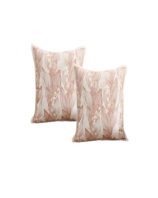 Imagen 2 del producto JUEGO DE 2 FUNDAS DE COJINES HOJA ROSA